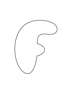 Lowercase Bubble Letter F Tracing Shape Pdf, Free Vectors File
